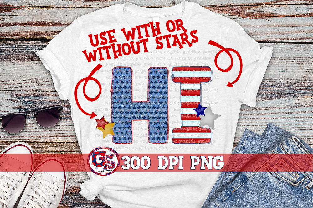 Patriotic Hawaii HI PNG for Sublimation