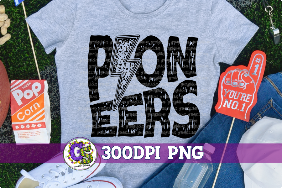 Grunge Lightning Bolt Pioneers PNG for Sublimation