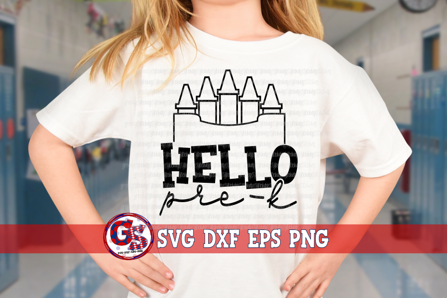 Hello Pre-K SVG DXF EPS PNG