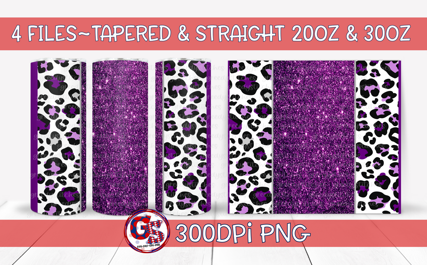 Purple Grey Tumbler Wraps PNG for Sublimation