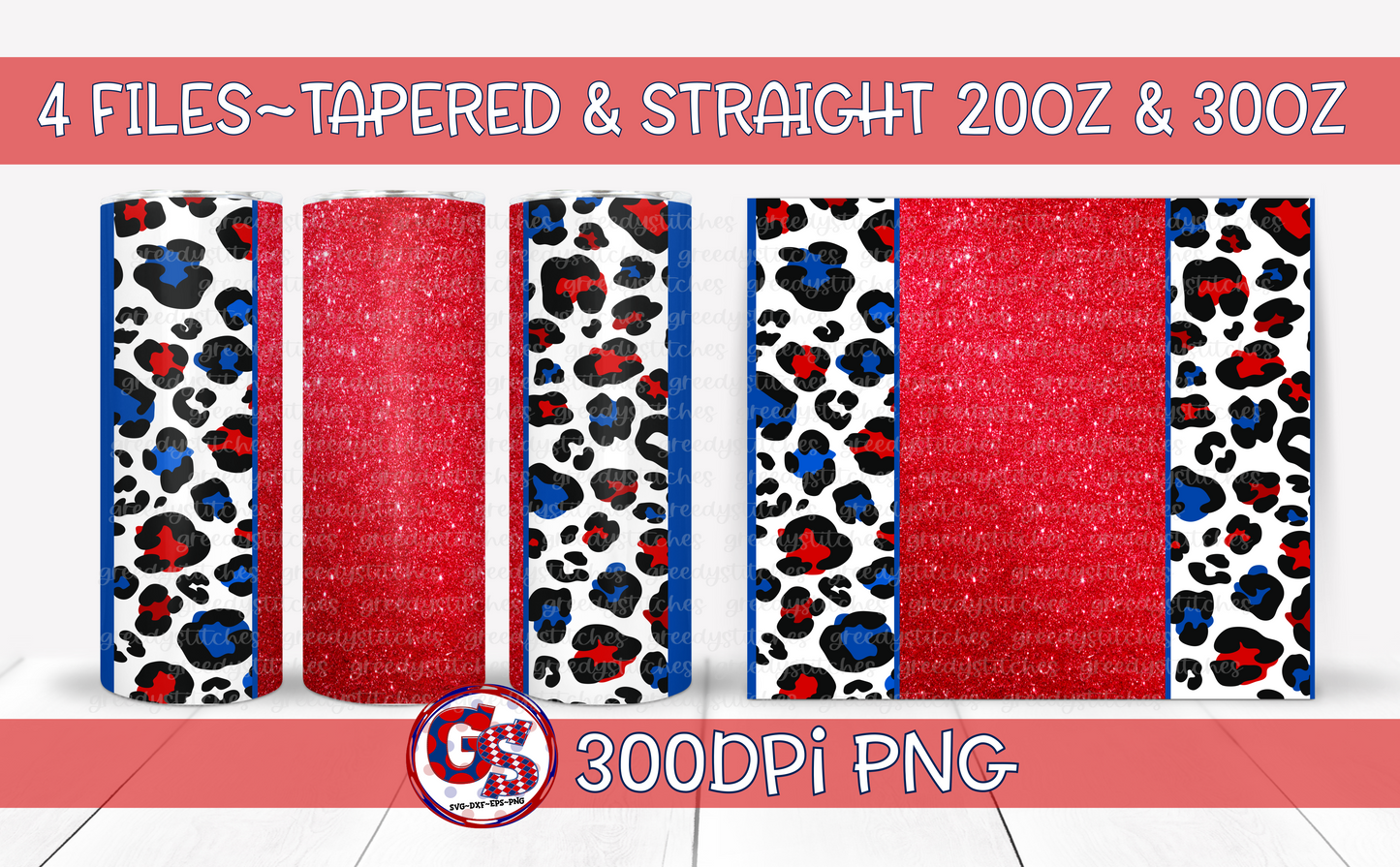 Red Royal Tumbler Wraps PNG for Sublimation