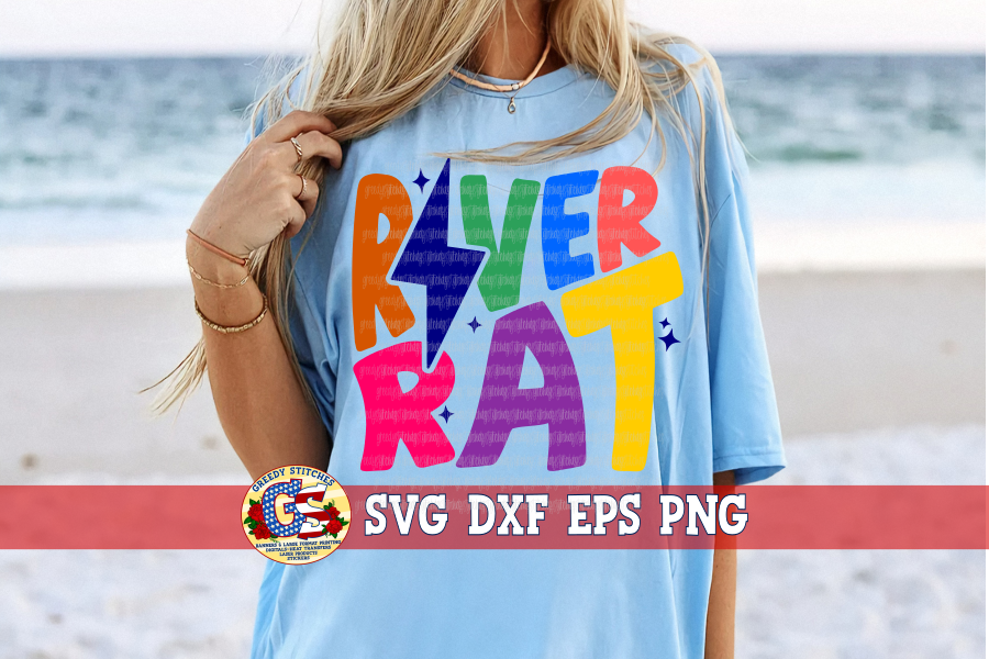 River Rat Lightning Bolt SVG DXF EPS PNG