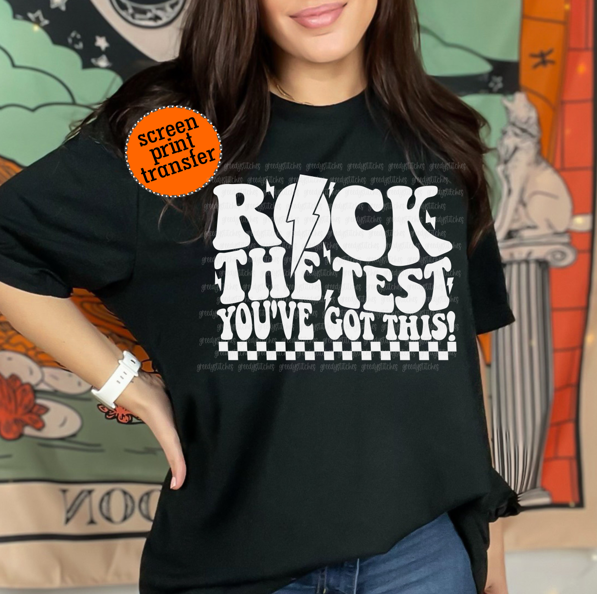 Rock the Test You've Got This! ADULT Screen Print Transfer