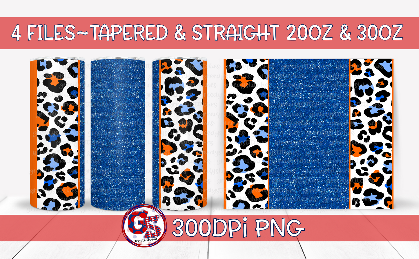 Royal Orange Tumbler Wraps PNG for Sublimation