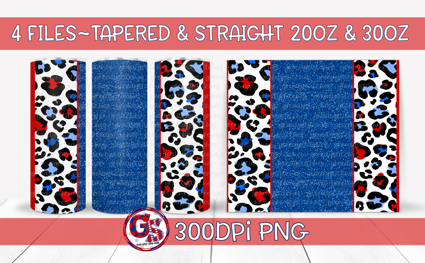 Royal Red Tumbler Wraps PNG for Sublimation