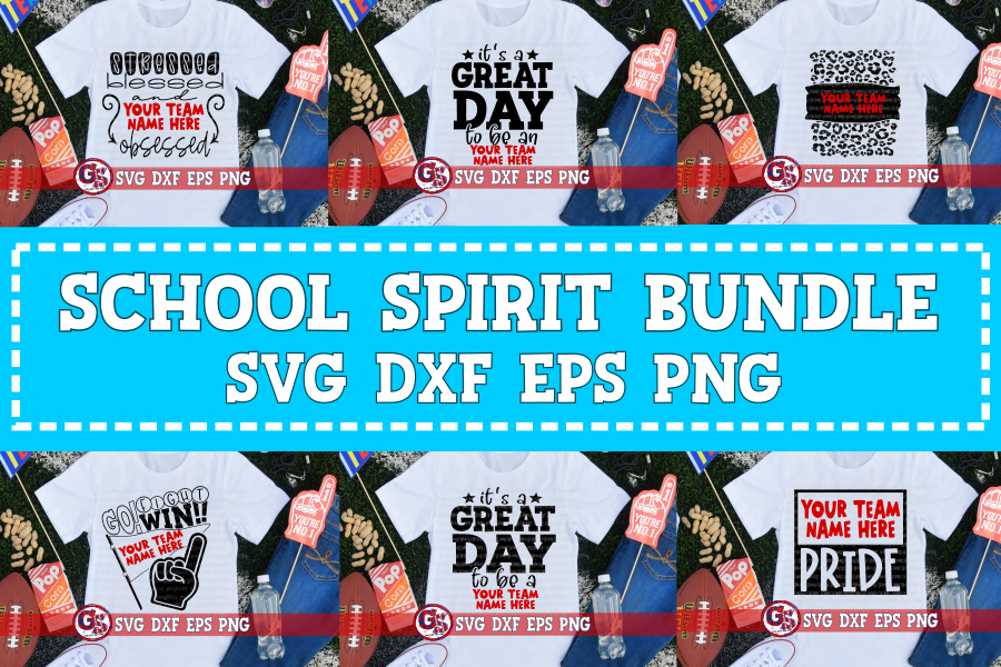 School Spirit Bundle SVG DXF EPS PNG