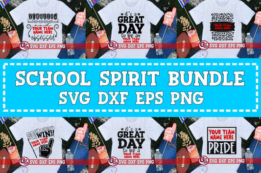 School Spirit Bundle SVG DXF EPS PNG