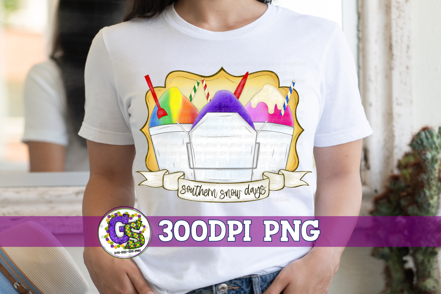 Southern Snow Days Snowballs PNG for Sublimation