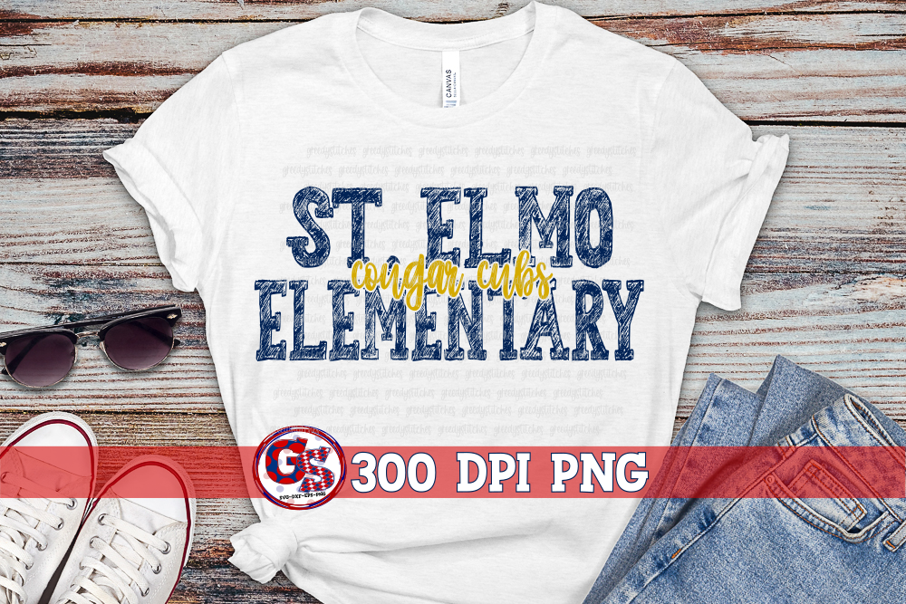 St. Elmo Elementary Cougar Cubs PNG for Sublimation