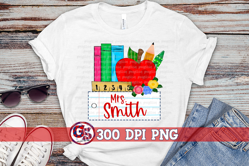 Back To School Name Frame PNG for Sublimation