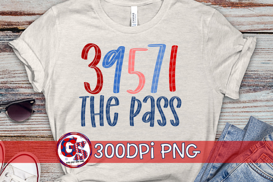 39571 The Pass Zip Code PNG for Sublimation