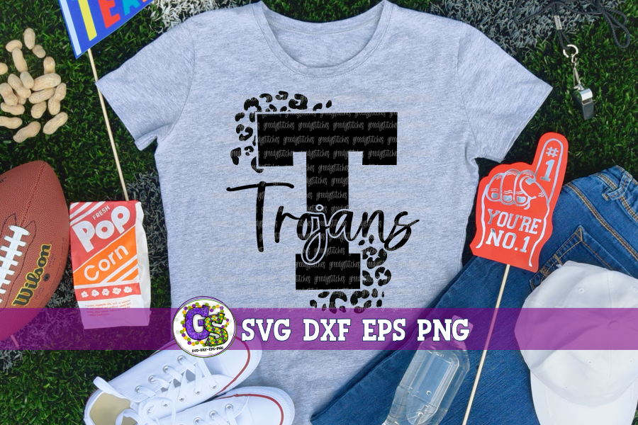 Trojans T Leopard SVG DXF EPS PNG