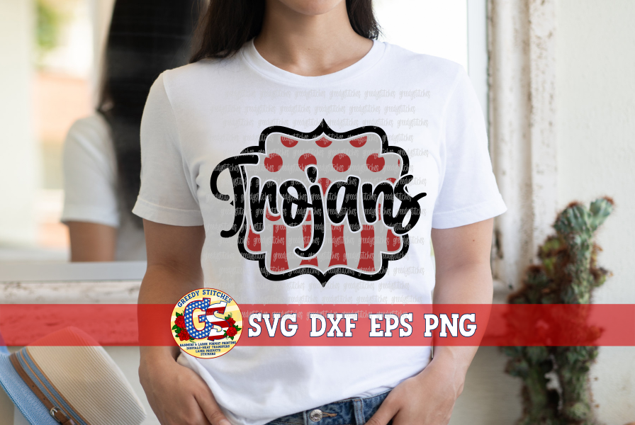 Trojans Frame SVG DXF EPS PNG