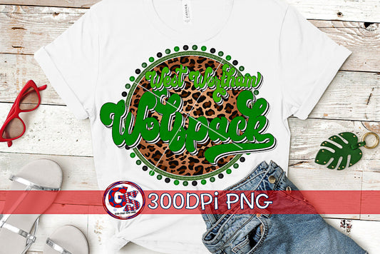 West Wortham Wolfpack Retro Medallion PNG for Sublimation