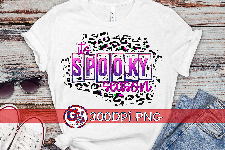It's Spooky Season Leopard PNG for Sublimation