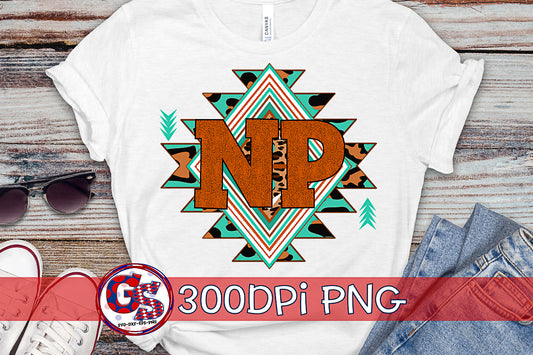 Aztec Nurse Practitioner Leopard Print PNG for Sublimation