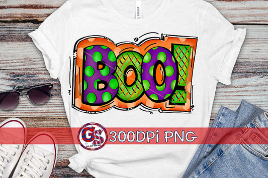 Halloween Boo PNG For Sublimation