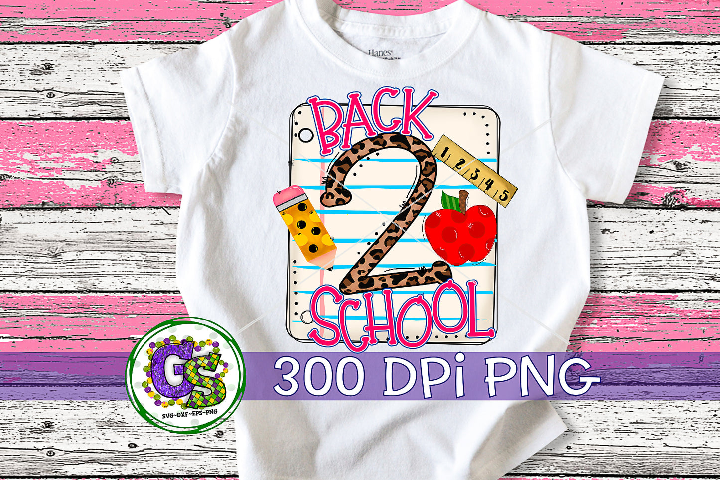 Back 2 School Notebook Paper PNG for Sublimation