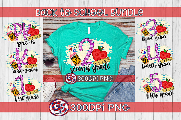 Back 2 School Bundle PNG for Sublimation