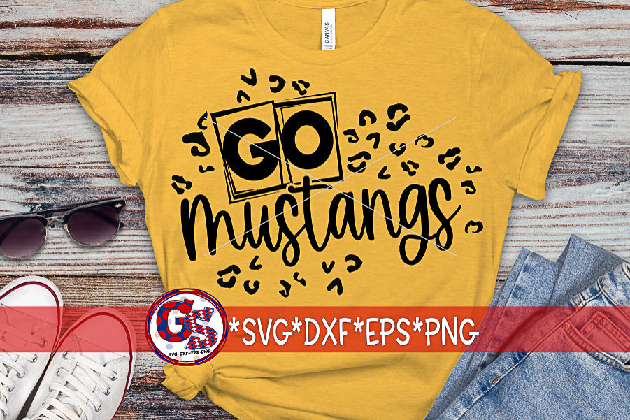 Go Mustangs Leopard SVG DXF EPS PNG