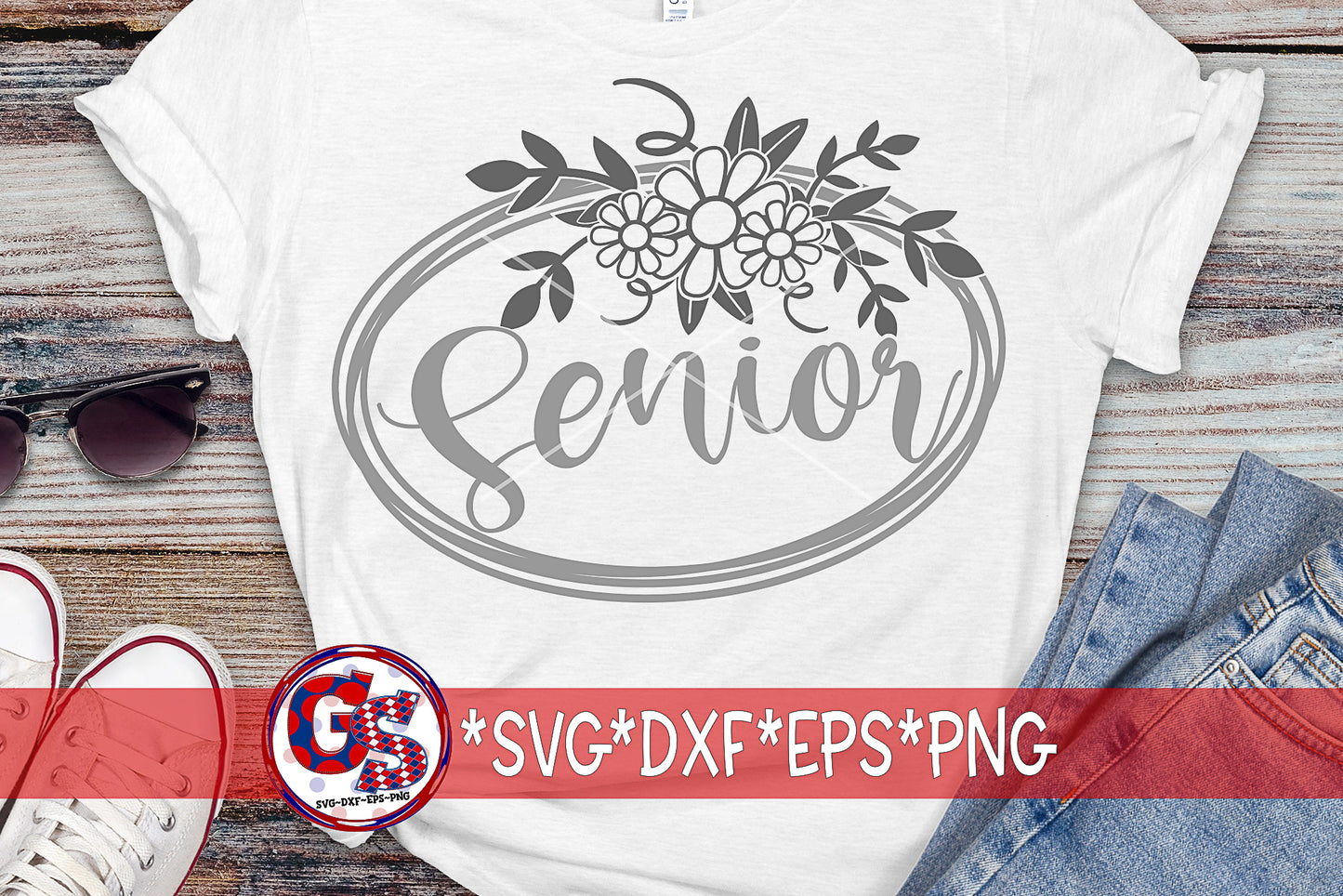 Floral Senior SVG DXF EPS PNG