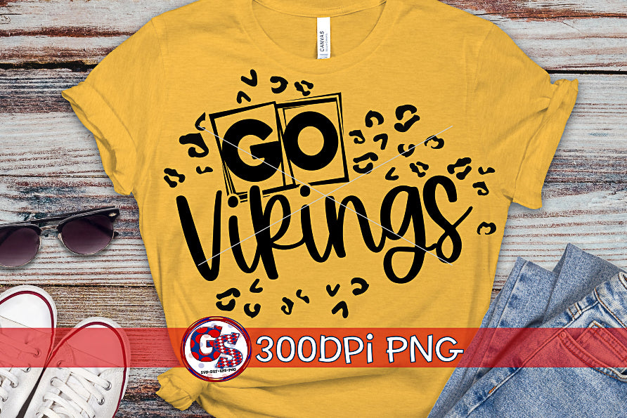 Go Vikings Leopard Print SVG DXF EPS PNG