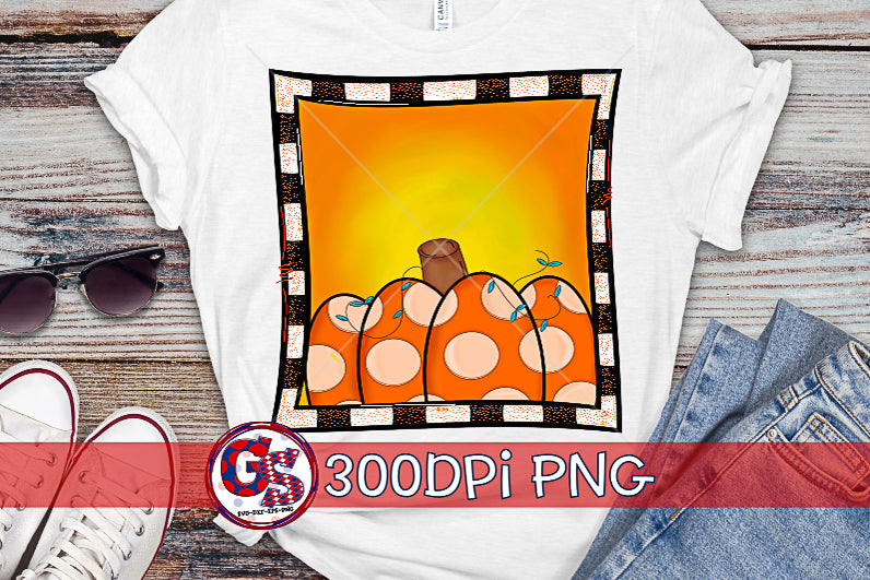 Pumpkin Frame PNG for Sublimation
