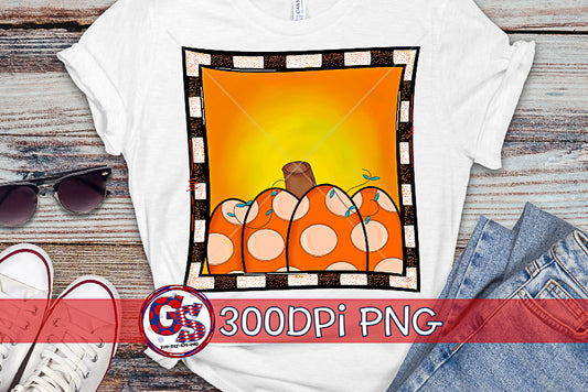 Pumpkin Frame PNG for Sublimation