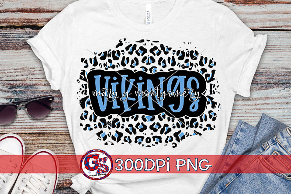 Mary G. Montgomery Vikings Leopard PNG for Sublimation