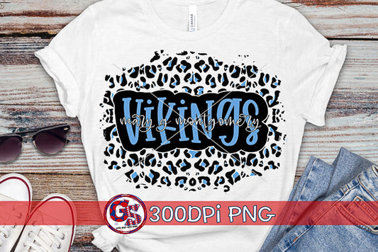 Mary G. Montgomery Vikings Leopard PNG for Sublimation
