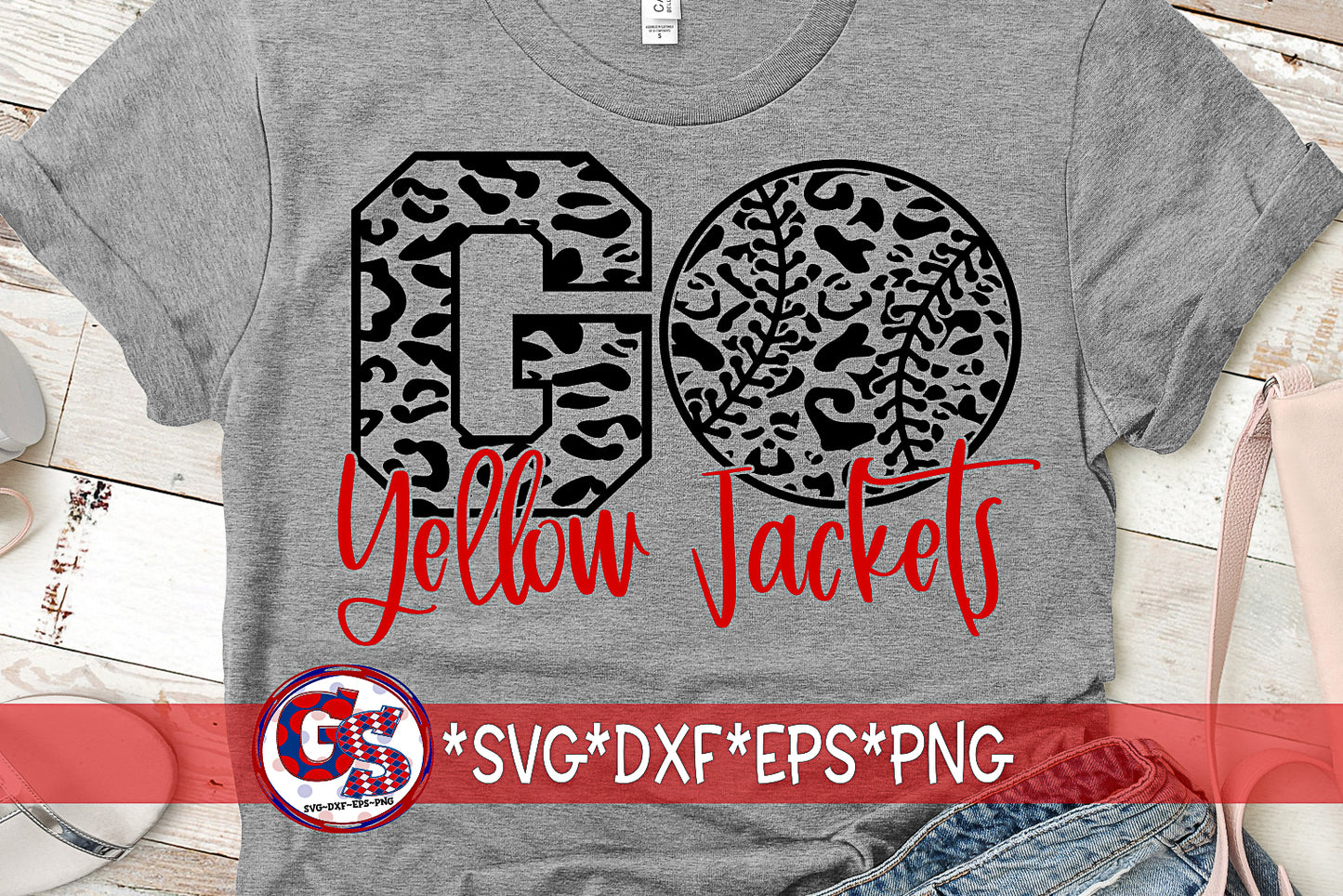 Go Yellow Jackets Baseball Softball SVG DXF EPS PNG