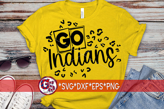 Go Indians Leopard Print SVG DXF EPS PNG