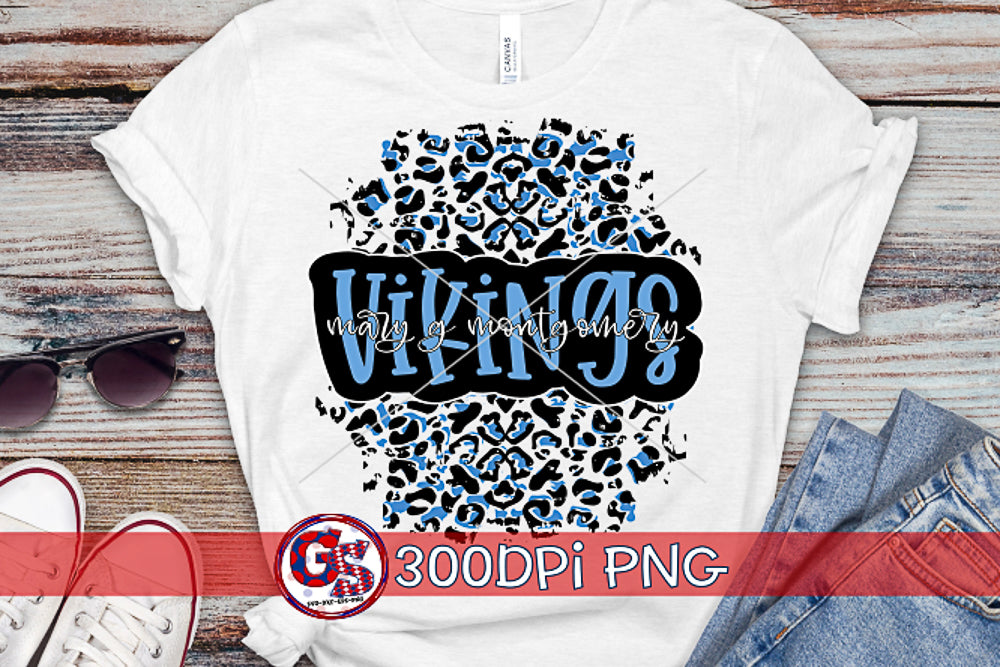 Mary G. Montgomery Vikings Leopard PNG for Sublimation