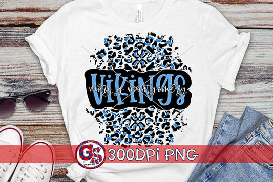Mary G. Montgomery Vikings Leopard PNG for Sublimation