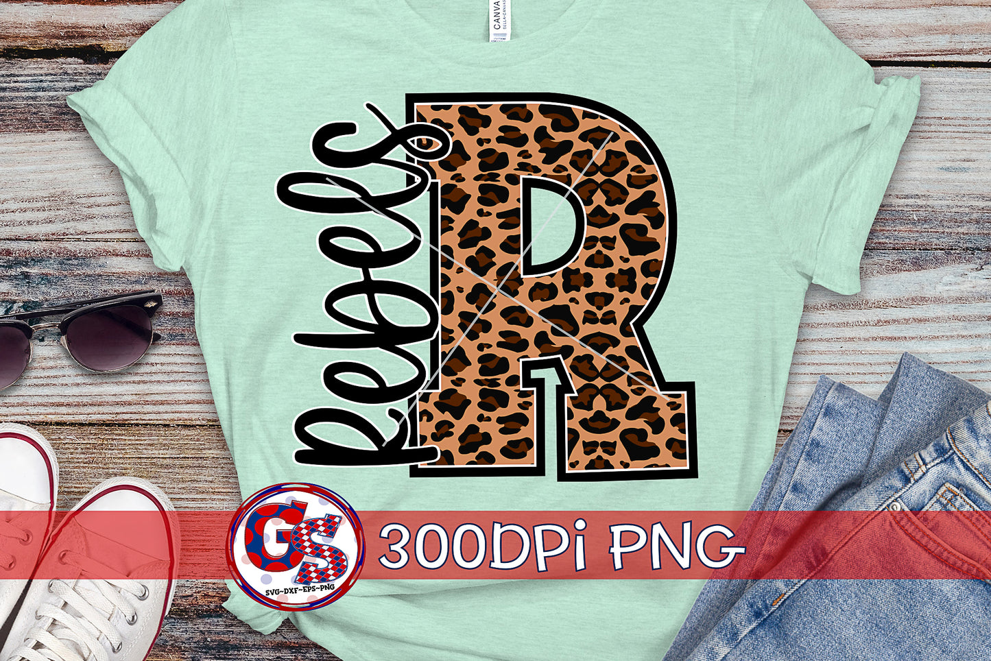 Leopard Rebels R PNG for Sublimation