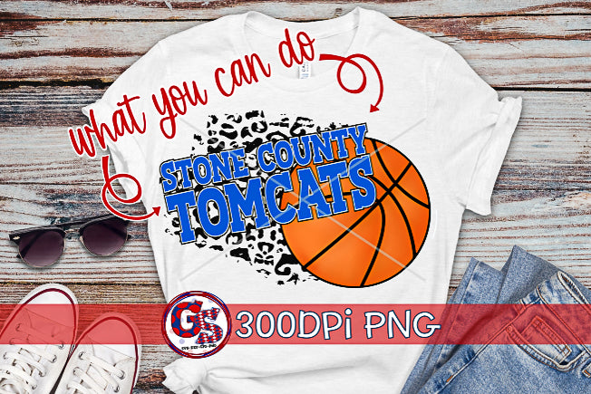 Basketball Leopard PNG for Sublimation