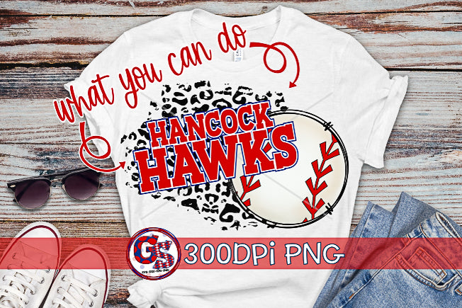 Baseball Leopard PNG for Sublimation