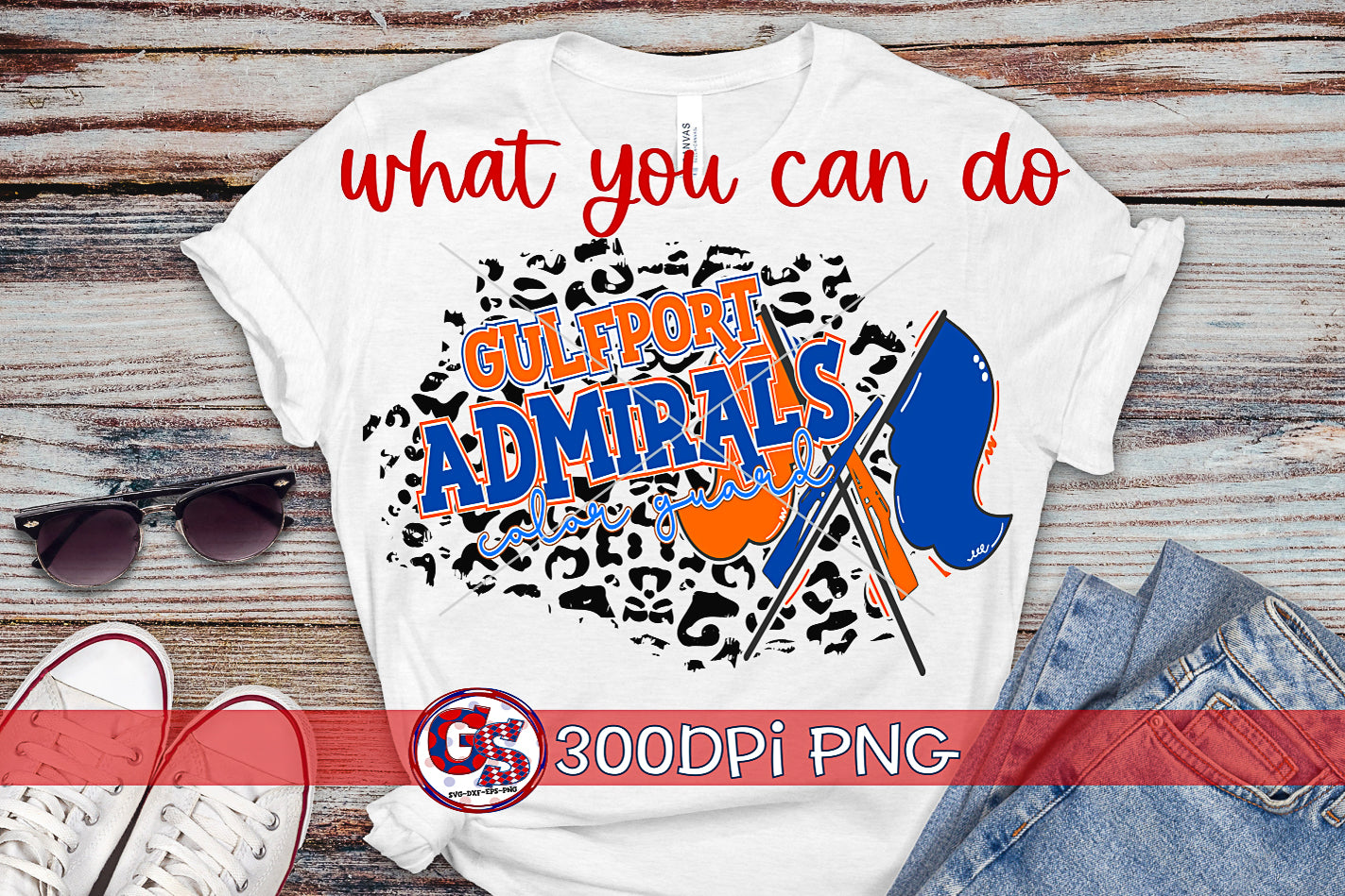 Editable Color Guard Leopard PNG SVG EPS PDF & Affinity files for Sublimation