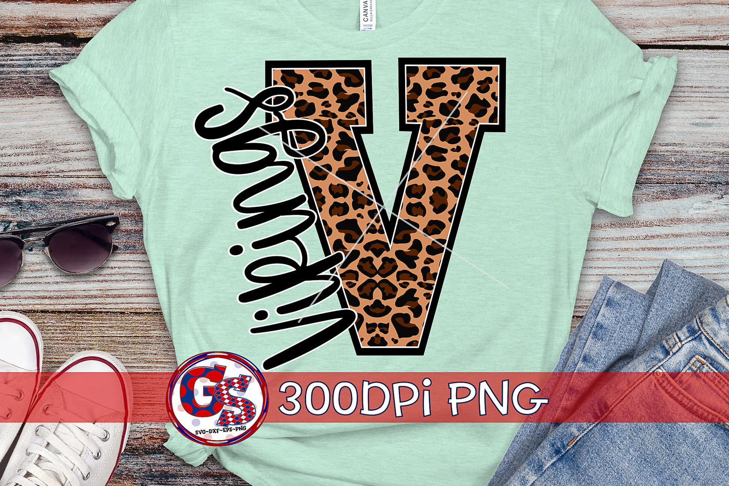 Leopard Print Vikings V PNG for Sublimation