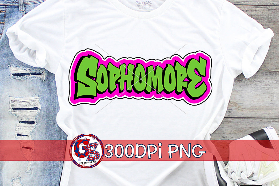 Sophomore Graffiti PNG Sublimation