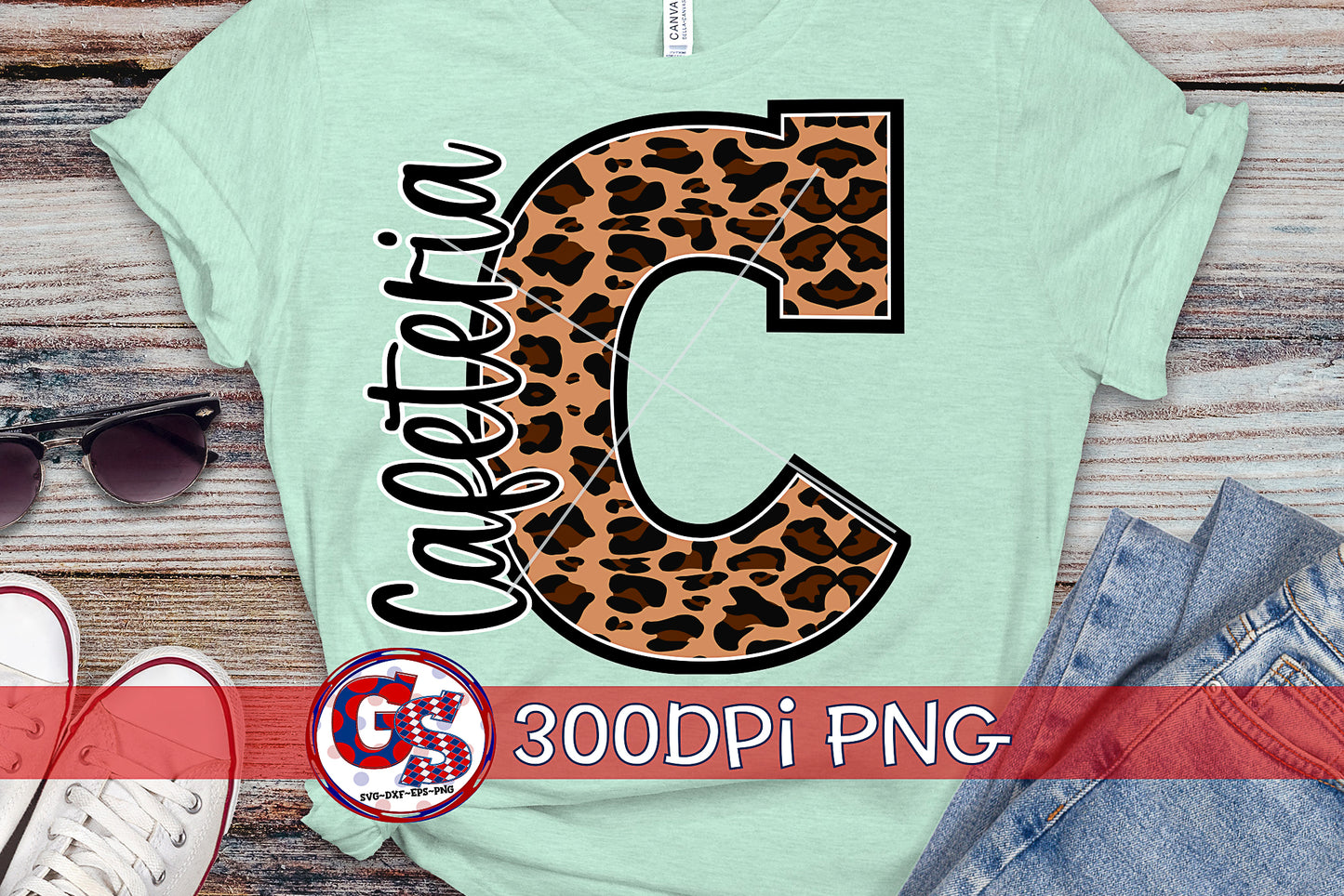 Leopard Print Cafeteria C PNG Sublimation