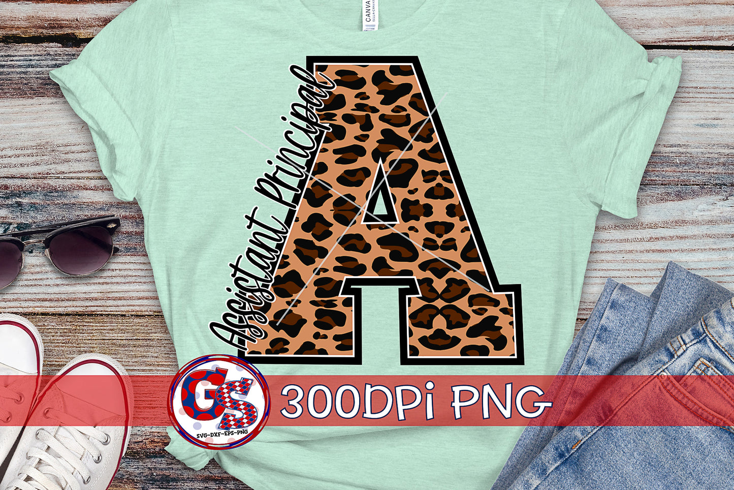 Leopard Print Assistant Principal A PNG Sublimation