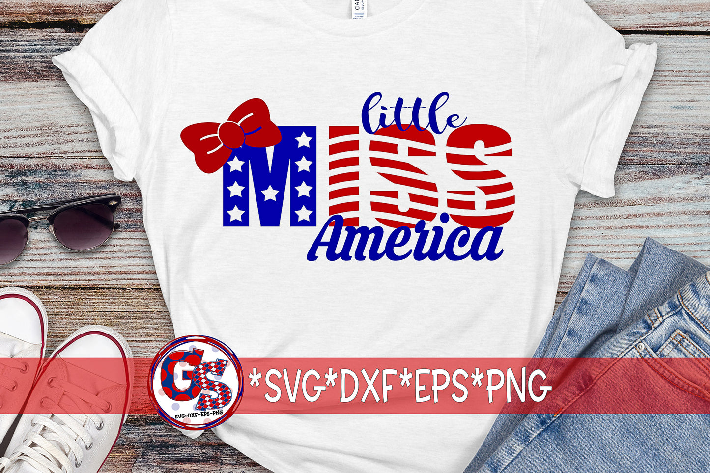 Little Miss America SVG DXF EPS PNG