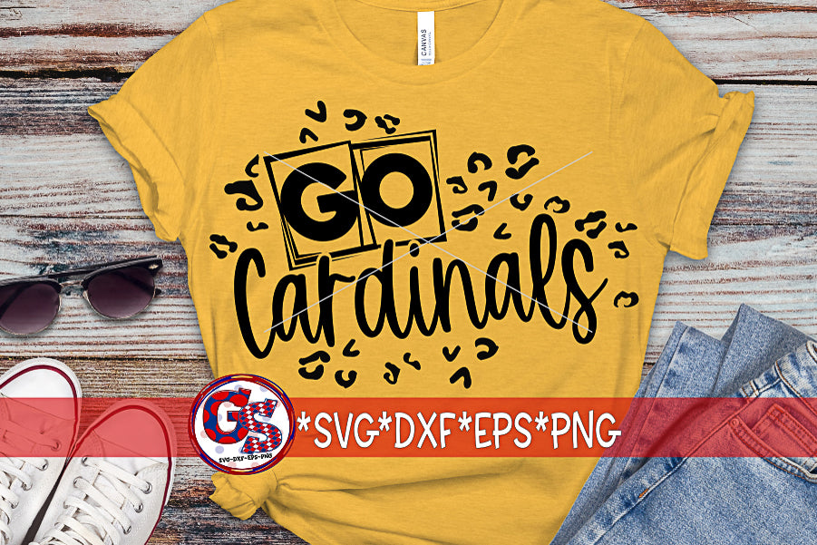 Go Cardinals Leopard SVG DXF EPS PNG