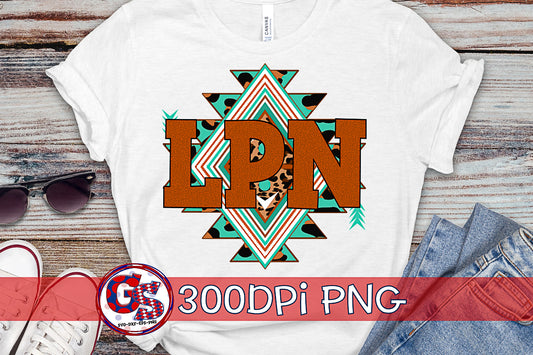 Aztec Turquoise LPN PNG for Sublimation