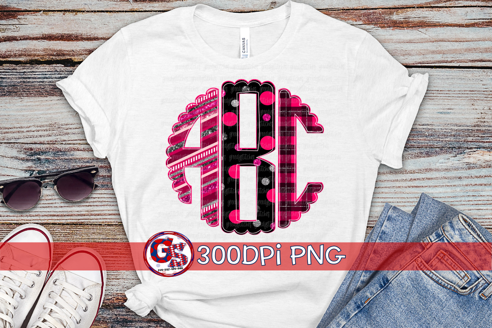 Valentine's Day Monogram Set PNG for Sublimation