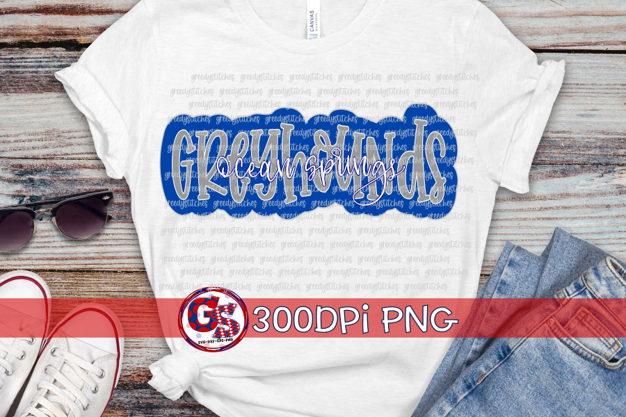 Ocean Springs Greyhounds PNG Bundle for Sublimation