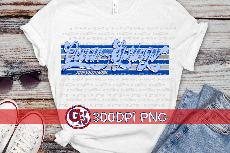 Ocean Springs Greyhounds PNG Bundle for Sublimation