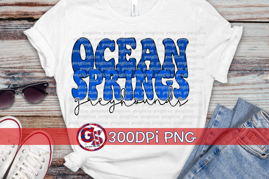 Ocean Springs Greyhounds PNG Bundle for Sublimation
