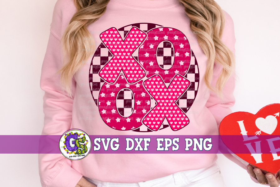 Retro XOXO Y'all SVG DXF EPS PNG